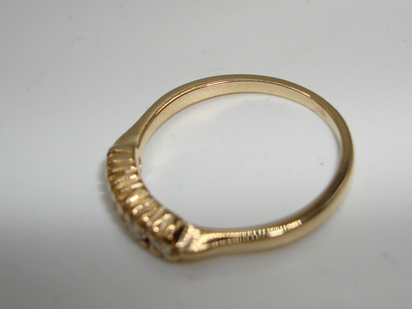 14K Gold Diamond Band Ring - 1/10ctw, Size 6.5 (G/H, SI2)