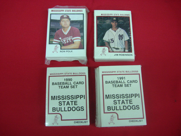 Vintage Mississippi State Bulldogs Baseball Team Sets (1988-1991) - Clark, Palmeiro & More