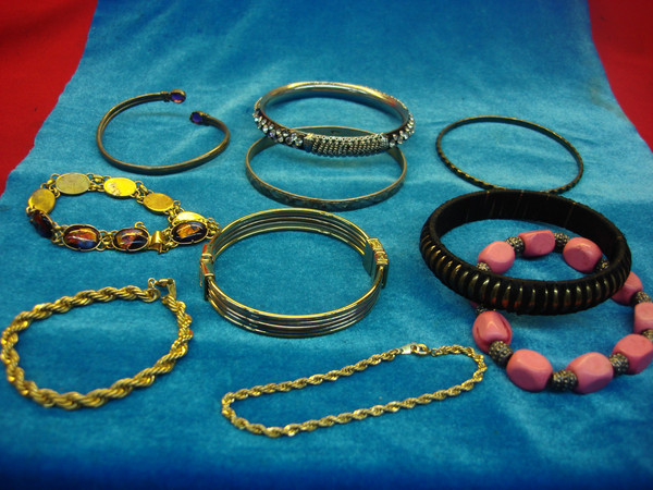 Vintage Costume Bracelet Lot of 10 - Estate Jewelry Find