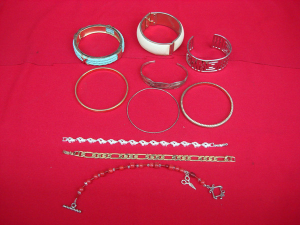 Vintage Estate Bracelet Lot of 10 - Unique Costume Bracelets #128
