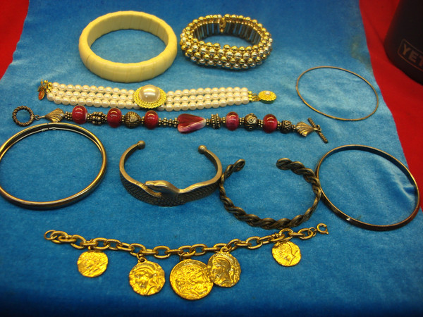 Vintage Costume Bracelet Lot of 10 - Estate Find #75