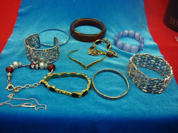 Vintage Costume Bracelet Lot of 10 - Unique Estate Jewelry #76