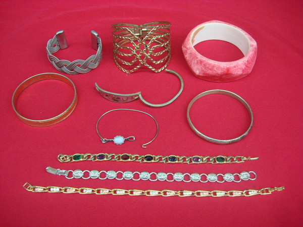 Vintage Estate Bracelet Lot of 10 - Unique Costume Jewelry