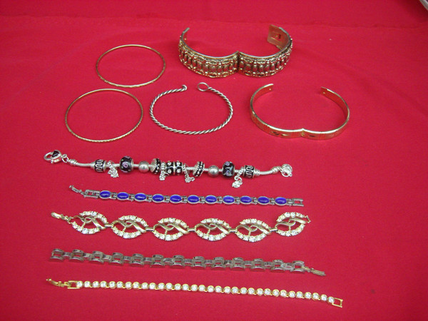 Vintage Costume Bracelet Lot of 10 - Estate Find #130