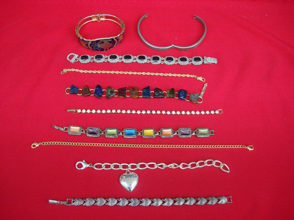 Vintage Costume Bracelet Lot of 10 - Estate Find #136