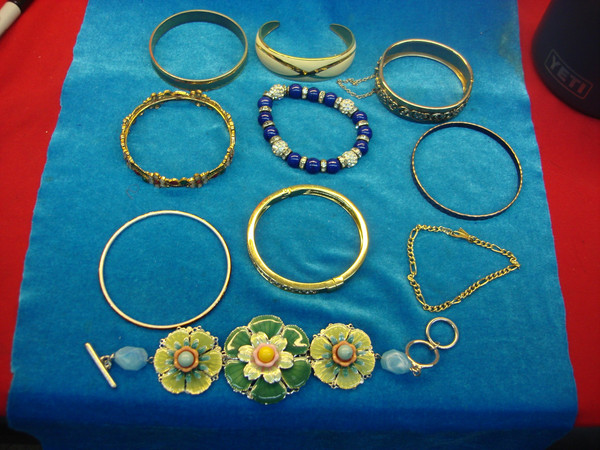 Vintage Estate Bracelet Lot of 10 - Unique Costume Bracelets #85