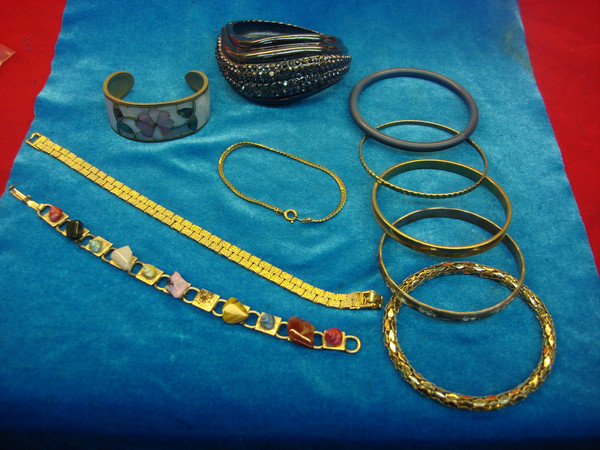 Vintage Estate Bracelet Lot - 10 Unique Costume Bracelets #88