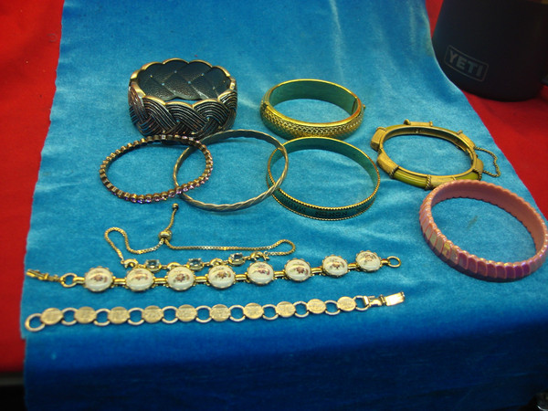 Estate Sale 10-Piece Costume Bracelet Lot - Unique Vintage Style