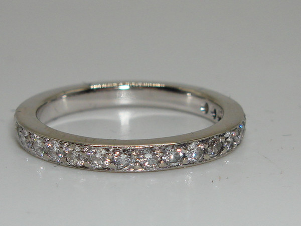 14K White Gold Diamond Wedding Band Ring - Size 5.5, 0.5ct Brilliant Diamonds