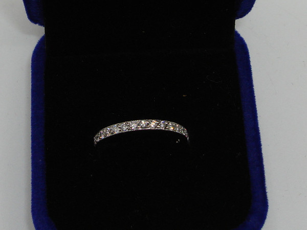 14K White Gold Diamond Wedding Band Ring - Size 5.5, 0.5ct Brilliant Diamonds