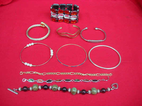 Vintage Costume Bracelet Lot of 10 - Estate Find, Unique Styles #142