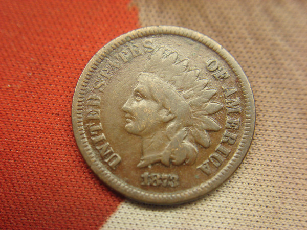 1873 Indian Head Cent - Open 3 Variety (Tough Date) - Natural Surfaces