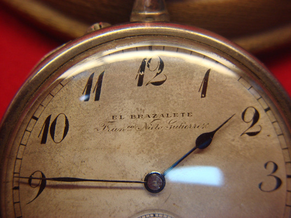 Antique EL Brazalete Open Face Pocket Watch .900 Silver - Perrenoud Fils & Co.