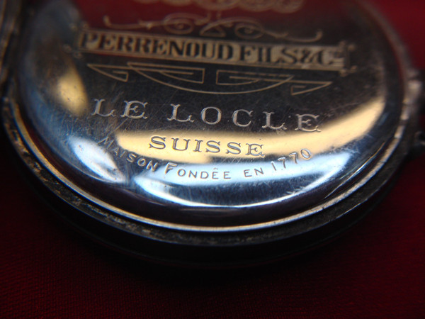 Antique EL Brazalete Open Face Pocket Watch .900 Silver - Perrenoud Fils & Co.
