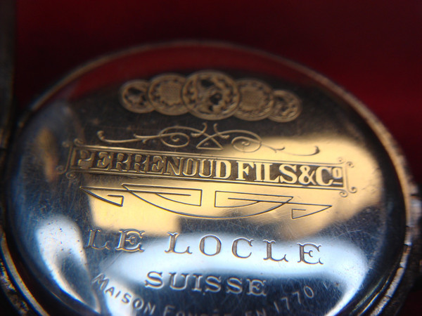 Antique EL Brazalete Open Face Pocket Watch .900 Silver - Perrenoud Fils & Co.