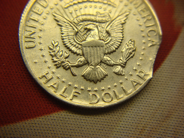 1977 Kennedy Half Dollar with Die Clip - Rare Minting Error, Nice Condition