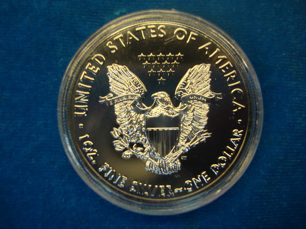 2018 American Silver Eagle with Ruthenium Accents - .999 Fine Silver Dollar