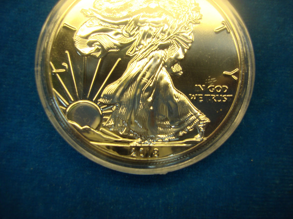 2018 American Silver Eagle with Ruthenium Accents - .999 Fine Silver Dollar