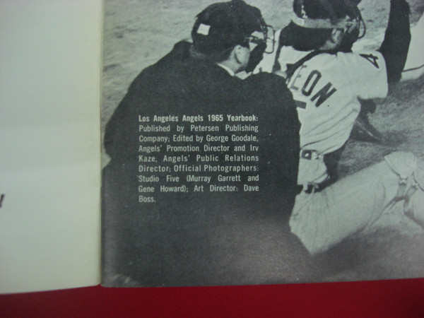 1965 Los Angeles Angels Yearbook - Vintage Baseball Memorabilia