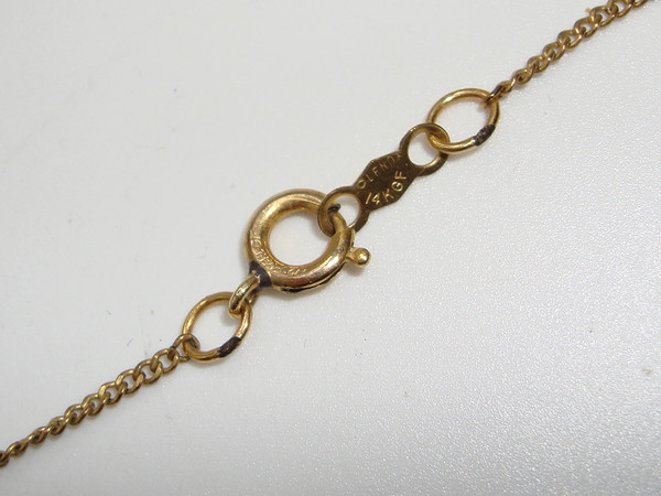 Vintage 14K Gold Filled Glass Lace Heart Pendant Necklace - Pink Floral Design