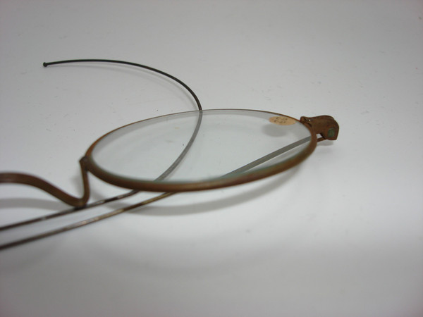 Antique Victorian Child's Eyeglasses - Original Leather Case & '22' Stickers
