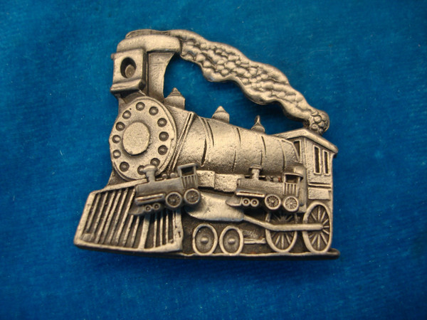 Vintage Steam Locomotive Pin Set of 3 - Includes Stud Earrings!