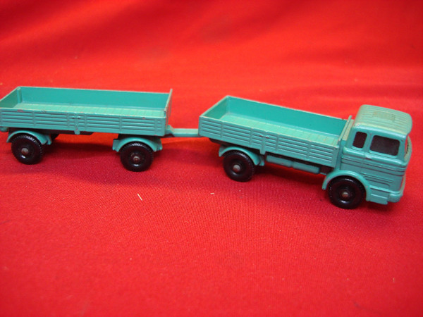 Vintage Matchbox Lesney No. 47C, 1E & 2D Truck Trio - Tipper, Mercedes Truck & Trailer