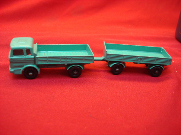 Vintage Matchbox Lesney No. 47C, 1E & 2D Truck Trio - Tipper, Mercedes Truck & Trailer