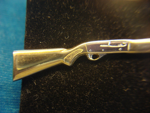 Vintage Hickok Gold/Silver Semi-Auto Shotgun Tie Clip - 3