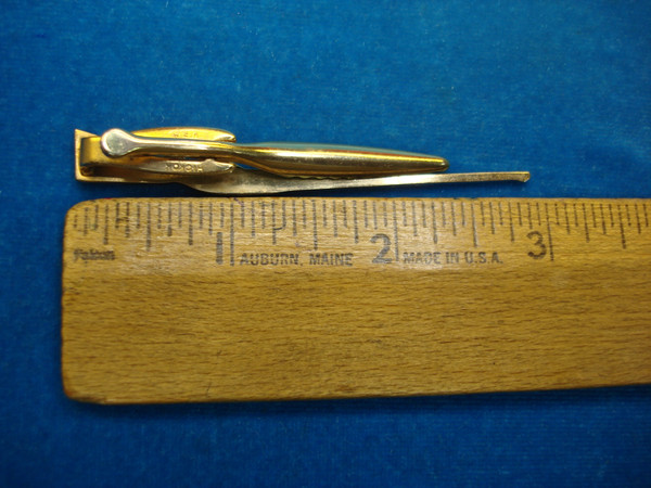 Vintage Hickok Gold/Silver Semi-Auto Shotgun Tie Clip - 3
