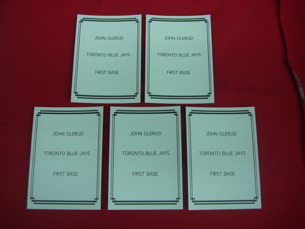 Vintage John Olerud Toronto Blue Jays Baseball Card Lot (5 Cards) - Broder Type