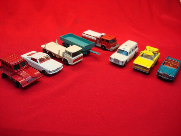Vintage Lesney Matchbox Cars (8-Pack) - Parts/Restoration - Regular & Superfast Wheels