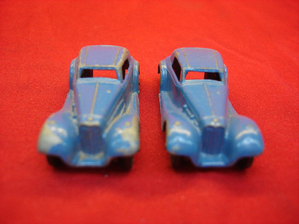 Vintage Tootsietoy 1939 Mercedes Coupes (2-Pack) - Blue - Excellent Condition