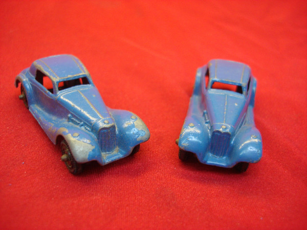 Vintage Tootsietoy 1939 Mercedes Coupes (2-Pack) - Blue - Excellent Condition