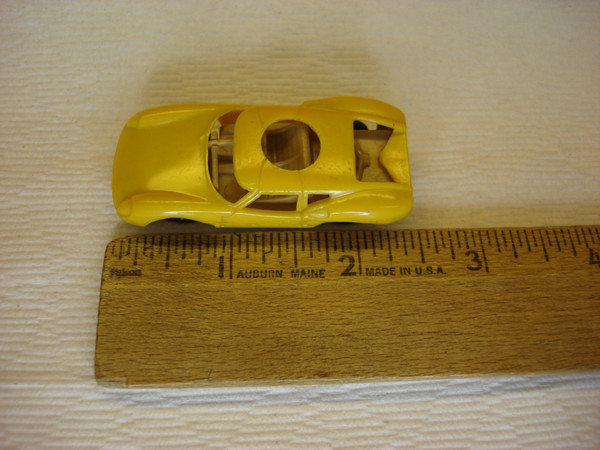 Vintage 1960s Aurora Lola GT Cigar Box Car #6106 - Yellow, Mint Condition