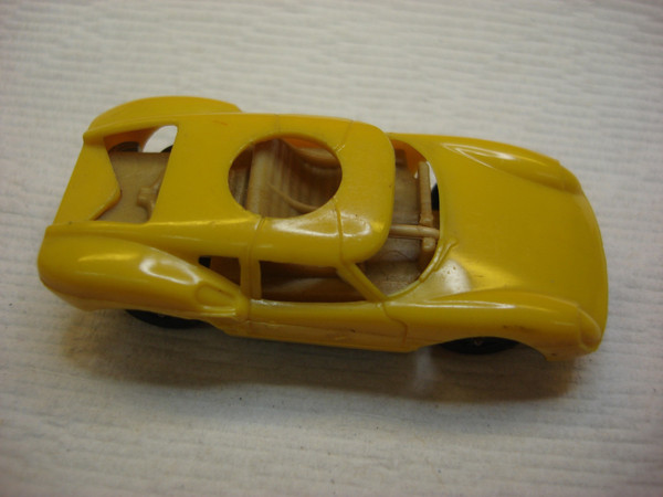 Vintage 1960s Aurora Lola GT Cigar Box Car #6106 - Yellow, Mint Condition