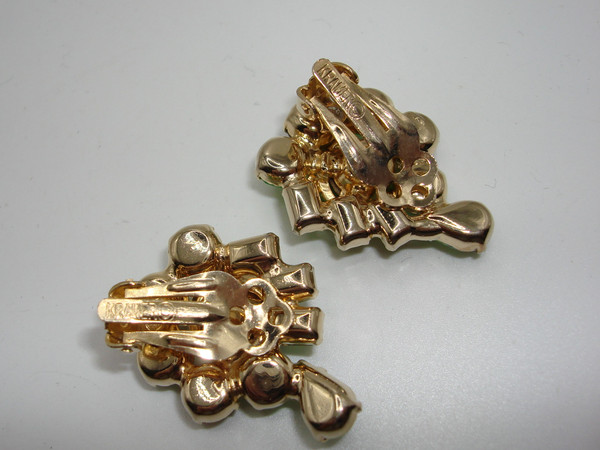 Vintage Kramer Foiled AB Rhinestone Earrings - Estate Find, Mint Condition