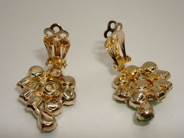 Vintage Kramer Foiled AB Rhinestone Earrings - Estate Find, Mint Condition