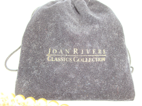 Vintage Joan Rivers Double Strand Pearl & Rhinestone Bee Clasp Necklace - Estate Find