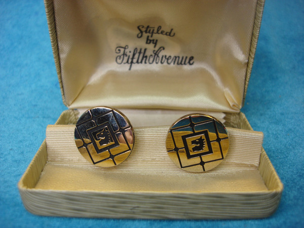 Vintage Gold Tone Horse Head Cufflinks - Unused Condition #58