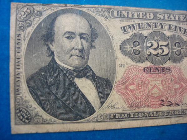 1874 25 Cent Fractional Currency Note - Vintage US Money, Fifth Issue
