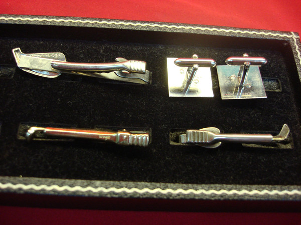 Vintage Anson Tie Clips & Swank Cufflinks - Great Condition, Action Line Designs #67