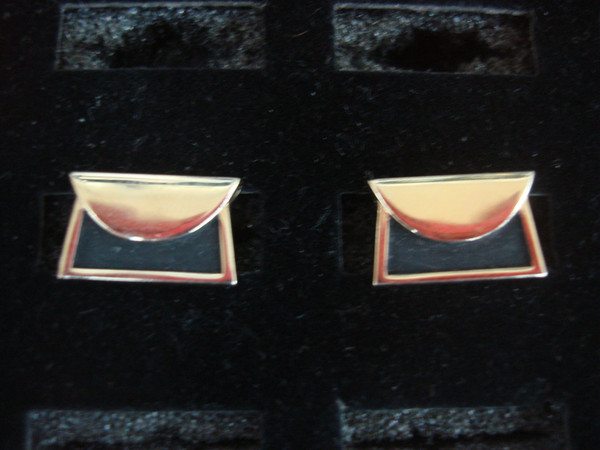 Vintage Anson Gold Tone Cufflinks #50 - Excellent Condition