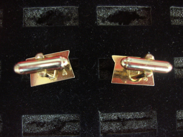 Vintage Anson Gold Tone Cufflinks #50 - Excellent Condition
