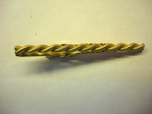 Vintage Anson Gold Tone Tie Clip with Twisted Wire Design - 2.5 Inches