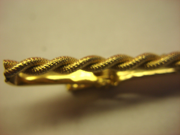 Vintage Anson Gold Tone Tie Clip with Twisted Wire Design - 2.5 Inches