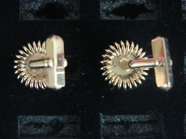 Vintage Swank Gold-Tone Cufflinks #108 - Elegant & Pre-Owned