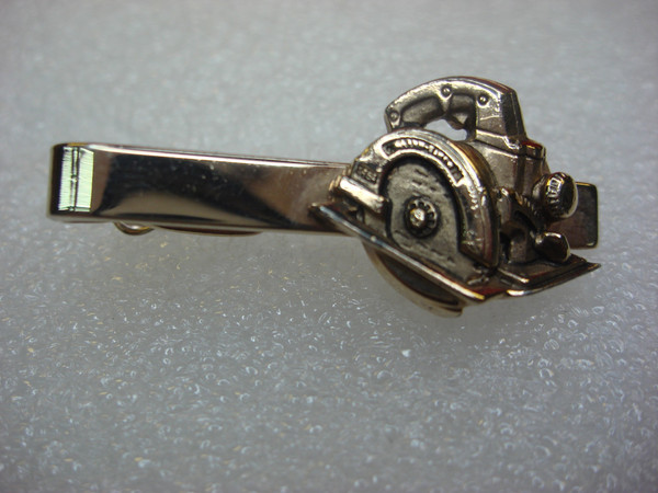 Vintage Hickok Gold Tone Circular Saw Tie Clip - Unique Retro Accessory #122