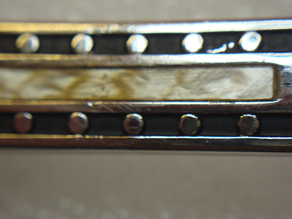 Vintage Swank Silver Tone Tie Clip w/ Mother of Pearl Stripe - #126