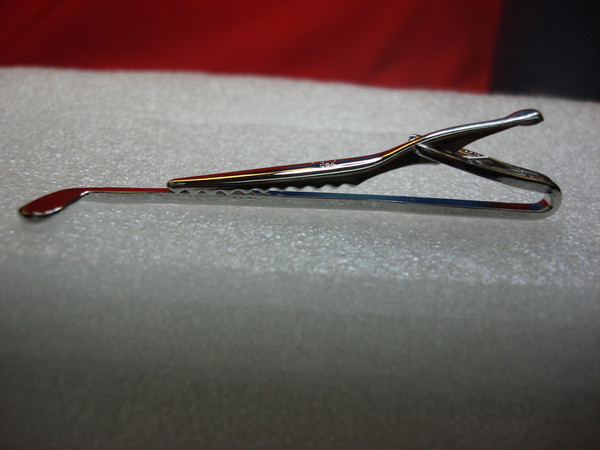 Vintage Hickok Silver Tone Golf Club Tie Clip - #127 (2 1/4
